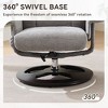 Kumasinova Modern 360° Swivel Recliner Chair with Ottoman, Chenille Wingback Accent Chair Lounge Chair, Massage & Heating Functions, 140° Recline - 4 of 4