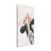 Stupell Industries Dairy Farm Cow Watercolor Portrait Pink Floral Crown Wall Plaque Art - 3 of 4