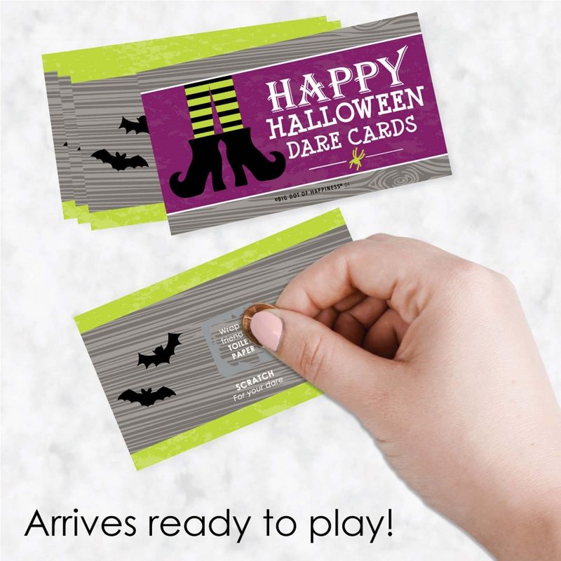 Big Dot of Happiness Happy Halloween - Witch Party Game Scratch Off Dare Cards - 22 Count, 2 of 7