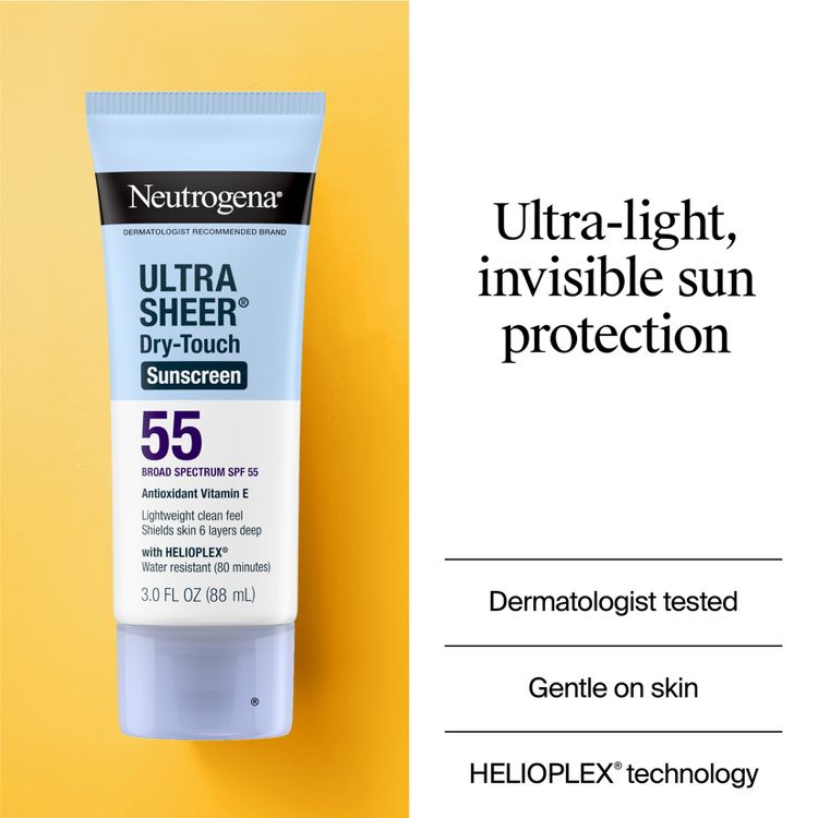 Neutrogena Ultra Sheer Dry Touch Sunscreen Lotion, SPF 55, 3oz, 4 of 11