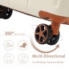 Syemin Luggage Hardshell Luggage, Lightweight Durable ABS Suitcase with Double Spinner Wheels 24" Travel Carry-On Luggage, Brown, 15.9"*10.2"*25.8" - 4 of 4