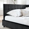 CAVINAS Full Size Upholstered Tufted Bed Frame, Sofa Bed Frame with Comfortable Backrest and Armrests, Velvet Fabric Bed for Bedroom, Living Room - 4 of 4