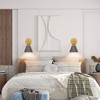 LNC Nero 6-in W 1-Lights Modern/Contemporary  Wall Lights,Gold/Gray/Black - 4 of 4