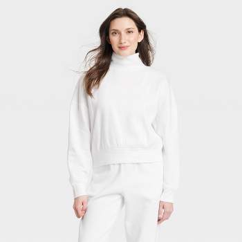 Women's Turtleneck Pullover - Universal Thread™ White XL