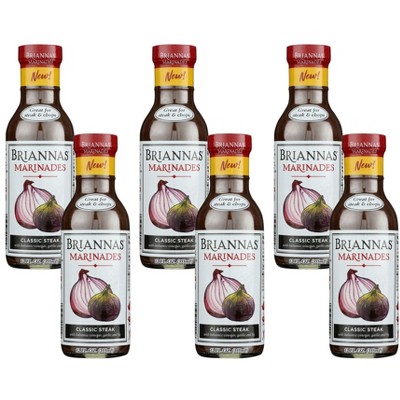 Briannas Classic Steak Marinade - 6 pack, 12 oz