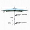 CAVINAS 6 x 9 FT Patio Umbrella with Push Button Tilt and Crank,Outdoor Waterproof Umbrella for Backyard,Poolside,Deck,Base Not Included - 3 of 4