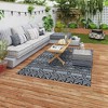 Outsunny Outdoor Patio Rug, Large Camping Carpet with Carrying Bag, Waterproof Plastic Straw, Reversible, Geometric Wall - 2 of 4