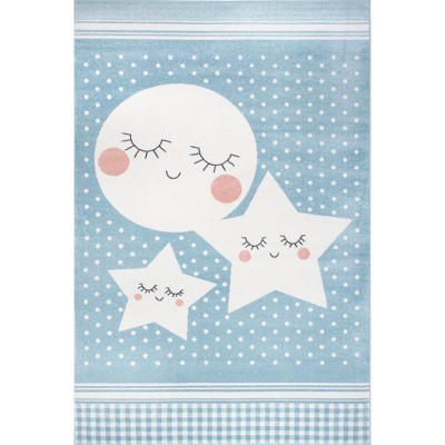 Nuloom Dream Night Sky Nursery Indoor Area Rug 8x10, Blue
