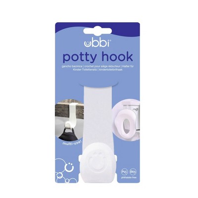 White Plastic and Metal Potty Utility Hook