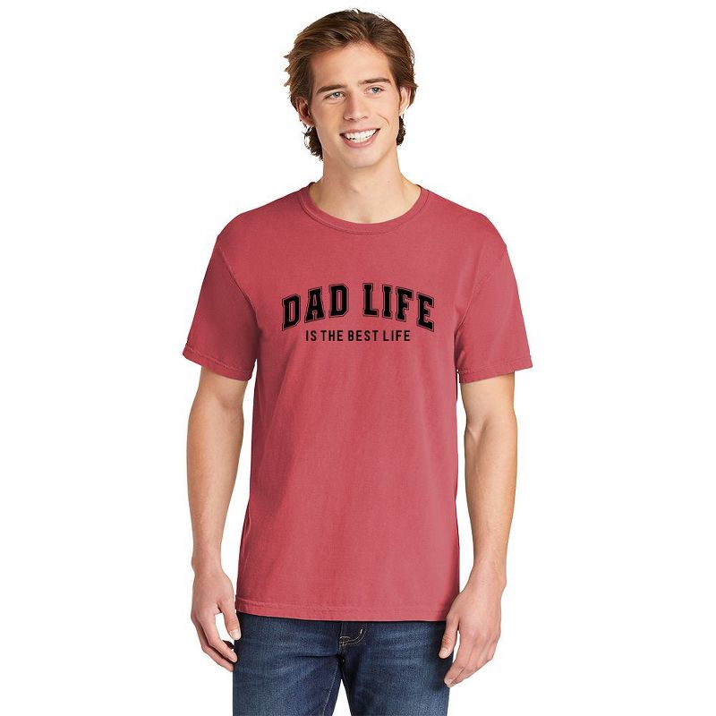Simply Sage Market Men's Dad Life Is The Best Life Short Sleeve Garment Dyed Tee, 1 of 2