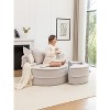 Grungis Round Chenille Single Sofa with Ottoman, Sleeper Accent Chair with 5 Pillows Soft Chenille Upholstered for Living Room - 3 of 4