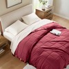 Soft Cozy Throw Blanket for All Seasons, Lightweight 100% Polyester Microfiber Bed Blanket, Burgundy, King - 4 of 4
