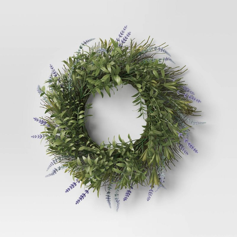 22&#34; Lavender Wreath - Threshold&#8482;, 1 of 5