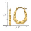 Black Bow Jewelry Small 14k Yellow Gold Geometric Hollow Hoop Earrings, 13 x 17mm - 4 of 4