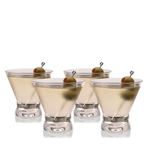 True Stemless Martini Glasses, Set of 4, 8 oz Modern Cocktail Glasses for Martinis, Cosmopolitans, Cocktail Glass Set, Dishwasher Safe, 8 oz, Set of 4 - 1 of 4