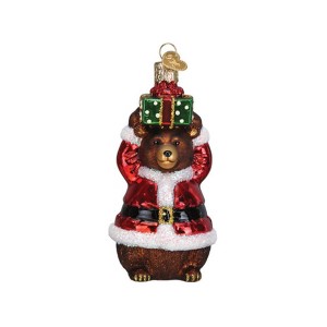Old World Christmas Blown Glass Ornament for Christmas Tree, Bear - 1 of 4