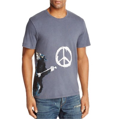 Elevenparis Mens Peace Rat Graphic T-Shirt
