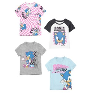 Sonic The Hedgehog Sonic Checkers 4-Pack Youth Girls Tees - 1 of 4