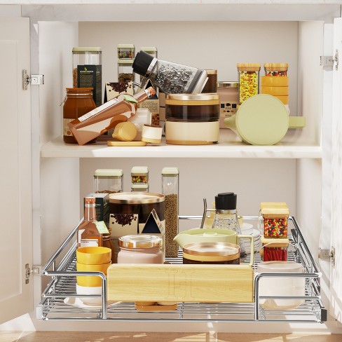 Wire Pull-Out Cabinet Organizers