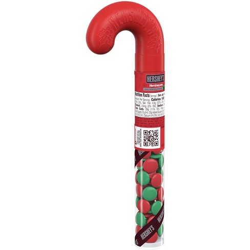 Hershey's Candy Coated Chocolate Filled Plastic Holiday Cane - 1.4