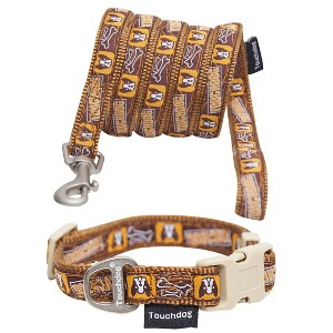Touchdog 'Caliber' Designer Embroidered Fashion Pet Dog Leash And Collar Combination - 1 of 3