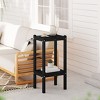 WestinTrends Malibu 36" All Weather HDPE Outdoor Patio Two Shelf Side Table - 3 of 4