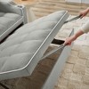 CAVINAS Versatile Foldable Sofa Bed in 3 Lengths, Modern Loveseat Sofa with Usb Port/Ashtray/Swivel Phone Stand, Velvet Pull-Out Bed - 4 of 4