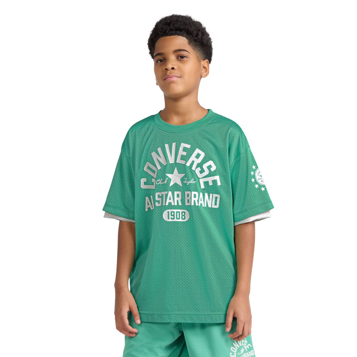 Converse® Boys' Varsity Layered Jersey Graphic T-Shirt - Green