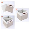 REGALWOVEN Fabric Collapsible Spacious Capacity Reinforced MDF Open Storage Bins 3 Pcs - 3 of 4