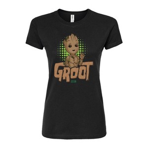 Women's - Marvel - Baby Groot -Juniors Fitted Graphic T-Shirt Juniors Fitted Graphic T-Shirt - 1 of 3