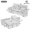 Versatile 2-in-1 Sofa with Pull-Out Sleeper, Reversible Recliner and USB Ports for Living Room or Guest Space-Maison Boucle - 4 of 4