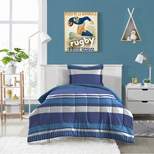 Twin Rugby Striped Bed in a Bag Blue - Dream Factory