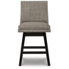 Signature Design by Ashley Tallenger Upholstered Swivel Counter Height Barstool, Set of 2, Light Gray - 3 of 4