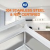 Stainless Steel Utility Sink, Freestanding Double Bowl with Pull-Out Hot & Cold Faucet, Storage Shelf - 3 of 4