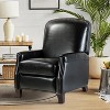 Deborah Modern Wooden Upholstery Modern Genuine Leather Recliner with Nailhead Trim for Living Room and Bedroom  | ARTFUL LIVING DESIGN - 3 of 4