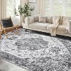 Washable Area Rug for Bedroom Large Living Room Soft Rug, Non Slip Medallion Oriental Floor Carpet, Low Pile Indoor Vintage Distressed Rug - 2 of 4