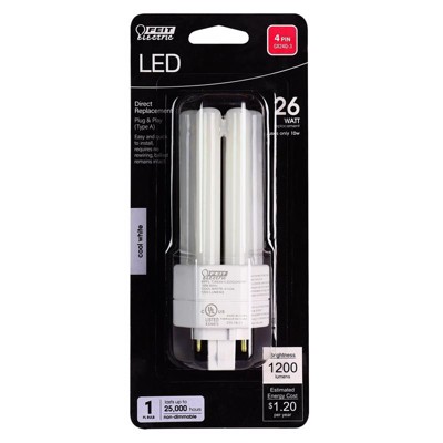 Feit Electric Pl Gx24q-3 4-pin Led Light Bulb Cool White 26 Watt ...