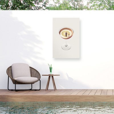 Trademark Fine Art - Maarten Leon My Drink Needs A Drink Matted Framed Art