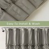 Farmhouse Ruffle Shower Curtain Vintage Ruffled Fabric Gray Decorative Elegant Bathroom Curtain 72x72 Inch - 3 of 4