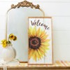 The Lakeside Collection Sunflower Welcome Sign LED Candle With Ring Or Storage 2 Piece Set - Sunflower Wall Sign - 2 of 2