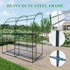 Aoodor 7x3x7 FT Lean to Greenhouse for Outdoors, Portable Walk-in Greenhouse with Shelves, Steel Frame with PE Cover, Anchor and Ropes - 3 of 4