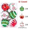 Every Day is Christmas Ornaments, Shatterproof Christmas Tree Ornament Set, Christmas Balls Decoration 12 Count (2.24"/57mm, Dotted) - 2 of 4