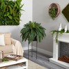 Nearly Natural 51-in Boston Fern Artificial Plant in Black Planter with Stand - image 4 of 4