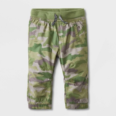 Image of Baby Boys' Camo Twill Pants - Cat & Jack™ Fern Green Newborn