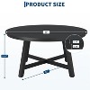GustoWave Round Coffee Table for Living Room 36" W Industrial Center Table with Metal Frame - 2 of 4