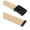 Unique Bargains Neutral Canvas No Holes Slide Buckle Adjustable Waist Belt 1 Pc - 3 of 4