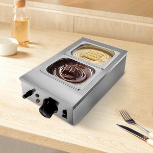 Chocolate Melting Pot, Stainless Steel Chocolate Tempering Machine with Tanks & Lids, Temperature Control Probe for Milk, Coffee, Cheese - 1 of 4