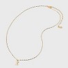 14K Gold Dipped Enamel "I" Initial Pendant Necklace - A New Day™ Gold/White - 2 of 4