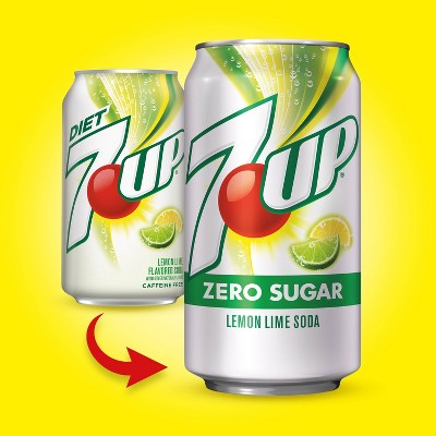 7UP Zero Sugar Lemon Lime Soda - 12pk/12 fl oz Cans