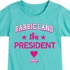 Girls' - Barbie - Barbie Land Palm Trees Fitted Short Sleeve Graphic T-Shirt - 2 of 4